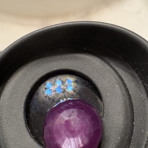 Natural Ruby "Crown Sparkle" effect, a unique optical phenomenon